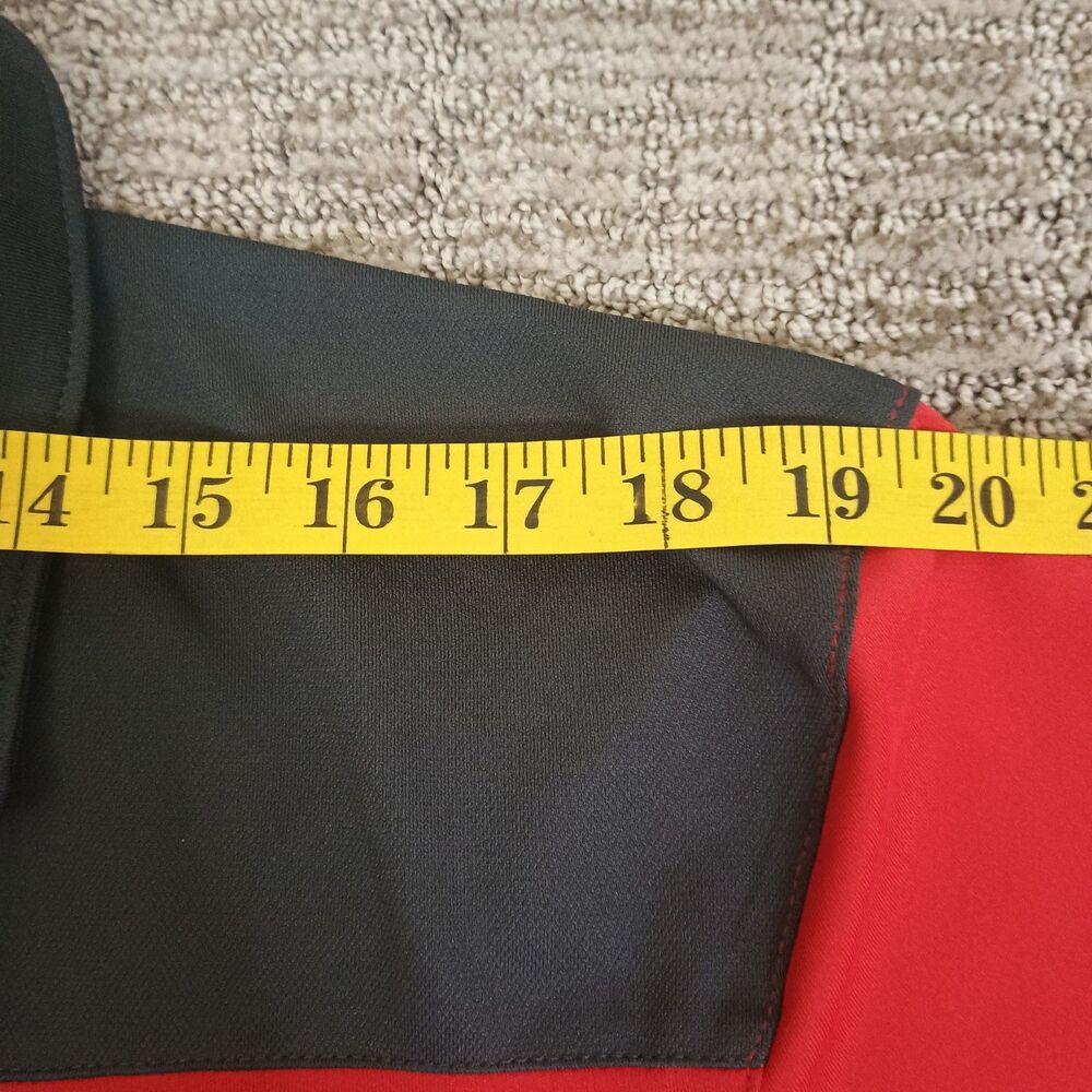 Clique Disc Golf Polo Shirt Men’s Medium Parma Color Block Red Black - Picture 8 of 10